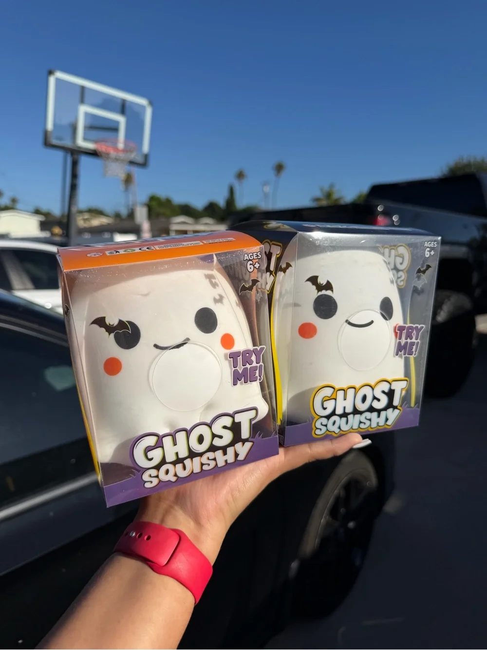 Set of 2 Large Ghost Squishy - Boy and Girl Halloween